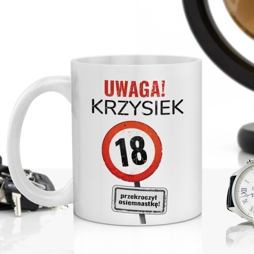 Kubek z nadrukiem na 18 urodziny - Przekroczone