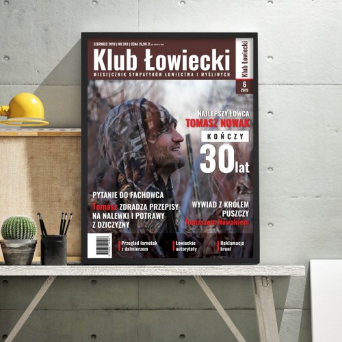 Okładka magazynu dla myśliwego (30x40 cm) ze zdjęciem - Klub Łowiecki