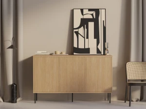 Komoda dębowa w stylu Loft 143 cm