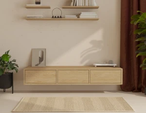 Szafka RTV wisząca drewniana 150 x 45 cm