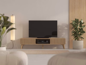 Szafka RTV 180 cm lamele dębowe