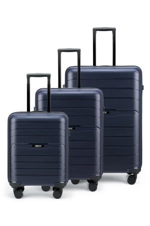 Airbox | AZ13 3-Set Resväskor | Resväska | 75/65/55 cm | Navy Blue | Stor Resväska, Kabinväska, Handbagage