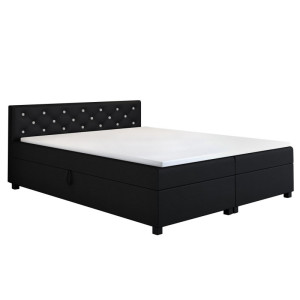 Princess 180×200 černá – dvoulůžková válenda s úložným prostorem
