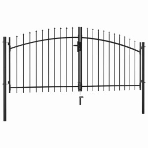 vidaXL Dobbeldørsgjerdeport Woerden med spydtopp 299,5x149,5 cm