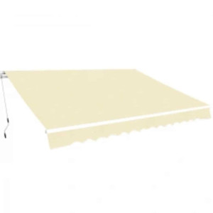 vidaXL Foldbar markise manuell 600 cm kremhvit