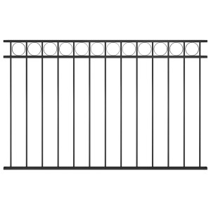 vidaXL Gjerdepanel ASSEN stål 163x100 cm svart