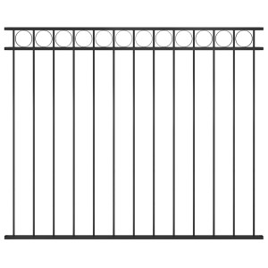vidaXL Gjerdepanel ASSEN stål 163x150 cm svart