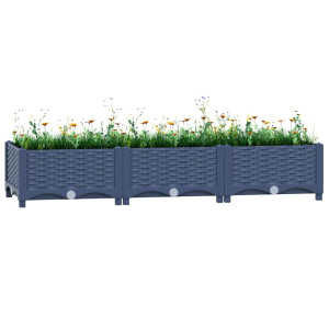 vidaXL Høybed 120x40x23 cm polypropylen