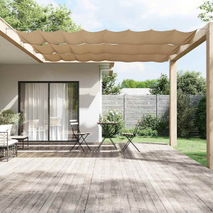 vidaXL Vertikal markise gråbrun 140x800 cm oxfordstoff