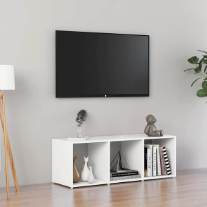 vidaXL TV-benk hvit 107x35x37 cm konstruert tre