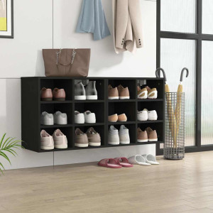 vidaXL Skoskap 2 stk svart 52,5x30x50 cm