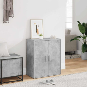 vidaXL Skoskap betonggrå 60x35x70 cm konstruert tre