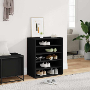 vidaXL Skoskap svart 60x35x70 cm konstruert tre
