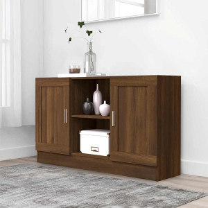 vidaXL Skjenk brun eik 120x30,5x70 cm konstruert tre