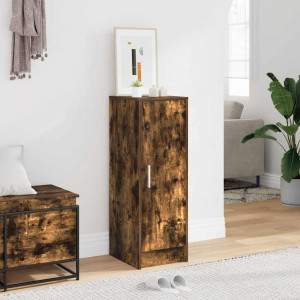 vidaXL Skohylle røkt eik 32x35x92 cm konstruert tre