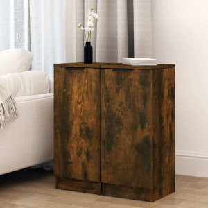 vidaXL Skjenker 2 stk røkt eik 30x30x70 cm konstruert tre