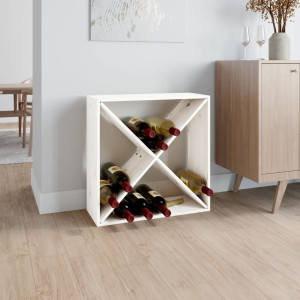 vidaXL Vinhylle hvit 62x25x62 cm heltre furu