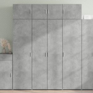 vidaXL Highboard betonggrå 80x42,5x185 cm konstruert tre