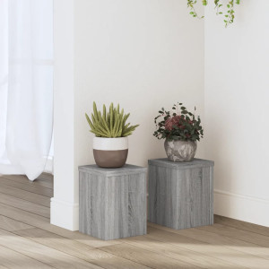 vidaXL Plantestativer 2 stk grå sonoma 15x15x20 cm konstruert tre