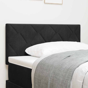 vidaXL LED Hodegavl Svart 90 cm Fløyel