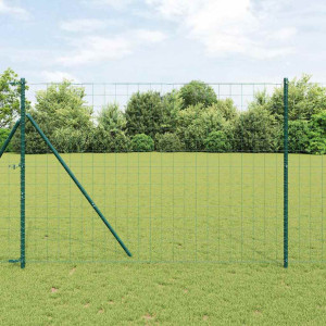 vidaXL Euro Zaun Festemo 10 x 1,6 m PVC-belagt stål Grønn Mesh