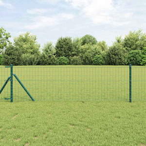 vidaXL Euro Zaun Festemo 50 x 0,4 m PVC-belagt stål Grønn Mesh
