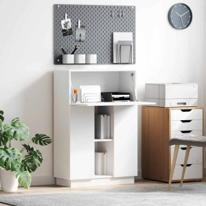 vidaXL Skrivebord Hvit Konstruert tre 71.5 x 31.5 x 106.5 cm