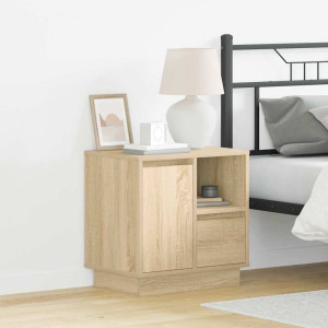 vidaXL Nattbordskap Sonoma eik 50 x 34,5 x 50 cm. Konstruert tre