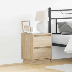 vidaXL Nattbordskap 2 stk. Sonoma eik 39 x 34,5 x 50 cm Konstruert tre