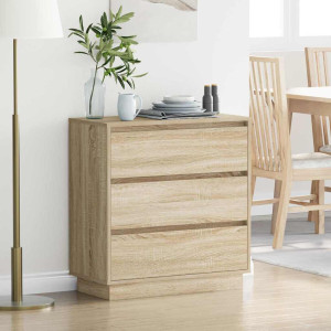 vidaXL Nattbordskap Sonoma eik 71 x 34,5 x 75 cm Konstruert tre