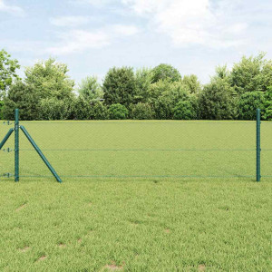 vidaXL Sekskantet gjerde grunstift 25 x 0,5 m PVC-belagt stål Mesh