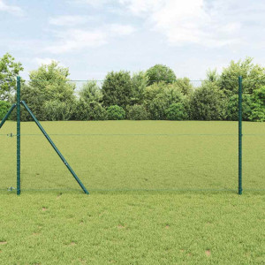 vidaXL Sekskantet gjerde grunstift 50 x 1,4 m PVC-belagt stål Grønn