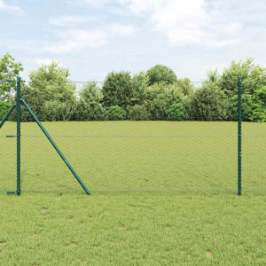 vidaXL Sekskantet gjerde grunstift 50 x 1,4 m PVC-belagt stål Grå Mesh