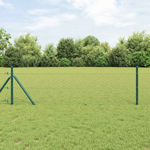 vidaXL Sekskantet gjerde grunstift 100 x 0,4 m PVC-belagt stål Grå