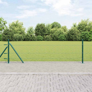 vidaXL Sekskantet gjerde med betongbase 10 x 0,5 m PVC-belagt stål