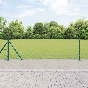 vidaXL Sekskantet gjerde med betongbase 50 x 0,6 m PVC-belagt stål