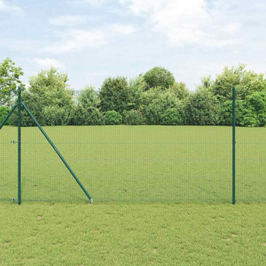 vidaXL Svweiende trådgjerde med spisser 10 x 1,4 m PVC-belagt stål