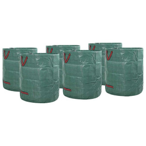 vidaXL Hage søppelposer 12 stk. 120 l Grønn Polypropen 45 x 45 x 76 cm