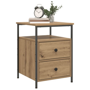 vidaXL Nattbord 2 stk artisan eik 44x45x60 cm konstruert tre