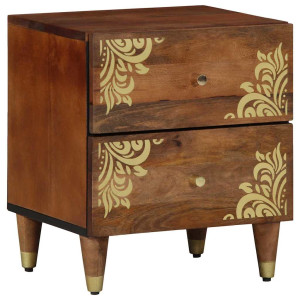 vidaXL Nattbordskap Honning brun 40 x 33 x 46 cm Massiv mango tre