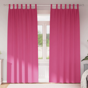 vidaXL Mørkleggende Gardiner med Ringer 2 stk. Lys Rosa 225 x 140 cm