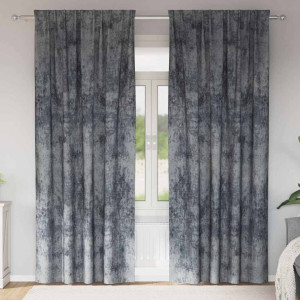 vidaXL Fløyel Gardiner 2 stk. Sølvgrå 225 x 140 cm Fløyel