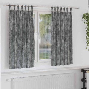 vidaXL Fløyel Gardiner 2 stk. Grå 175 x 140 cm Fløyel