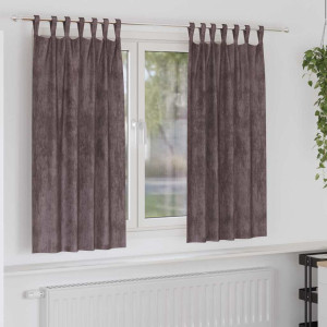 vidaXL Fløyel Gardiner 2 stk. Brun 175 x 140 cm Fløyel