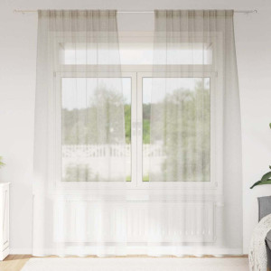 vidaXL Voile Gardin 2 stk. Krem 225 x 140 cm Polyester