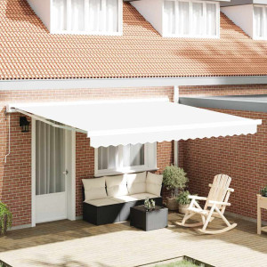 vidaXL Reserveduk til markise Hvit 380 x 295 cm Polyester