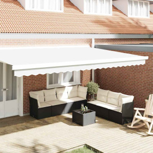 vidaXL Markisekant erstatning Hvit 480 x 20 cm Polyester