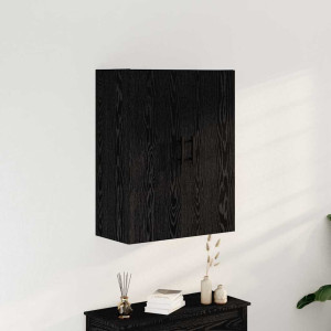 vidaXL Vegghengt skap Svart Eik 69,5 x 34 x 90 cm Konstruert tre
