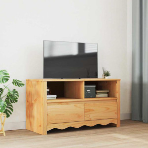vidaXL TV-skap med skuff Drammen Eik 99 x 43 x 55 cm Massivt furutre