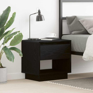 vidaXL Nattbord Svart Eik 45 x 34 x 44 cm Konstruert tre